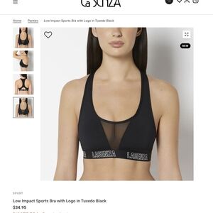 La Senza Black Mesh Sports Bra
